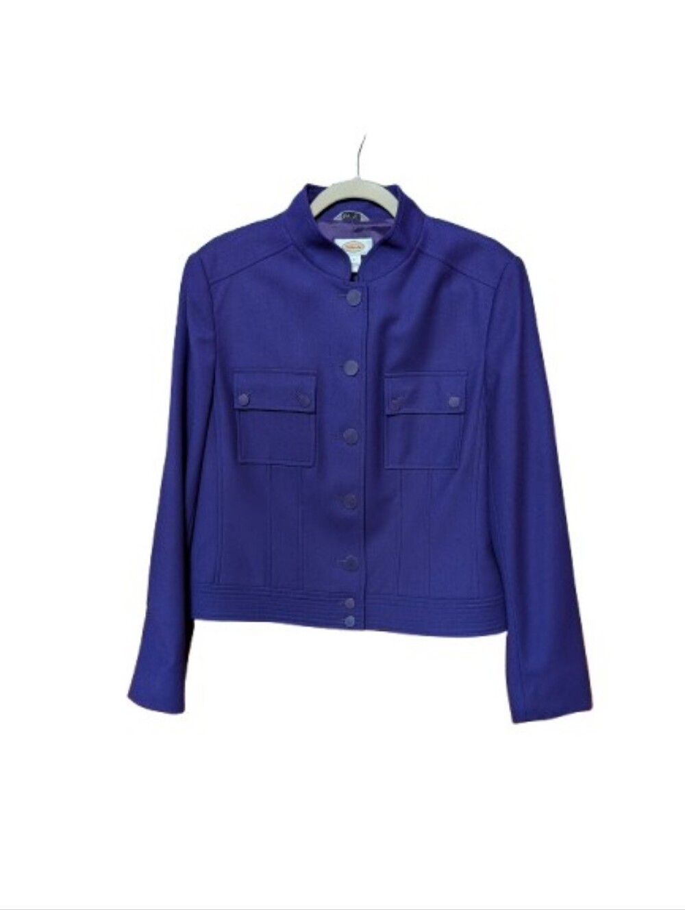 Talbots Womens Purple Military Lined Jacket size 12